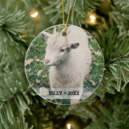 Gepersonaliseerde kerstboom voor foto van gedekte  keramisch ornament