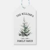 Gepersonaliseerde kerstboomboerderij cadeaulabel (Voorkant)