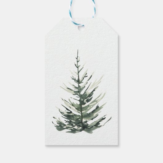 Gepersonaliseerde kerstboomboerderij cadeaulabel (Achterkant)