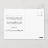 Gepersonaliseerde kerstboomfamilie briefkaart (Achterkant)