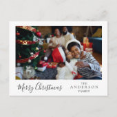 Gepersonaliseerde kerstboomfamilie briefkaart (Voorkant)