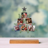 Gepersonaliseerde kerstboomfoto's acryl bord (Neutraal)