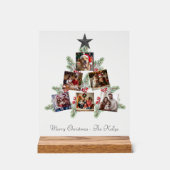 Gepersonaliseerde kerstboomfoto's acryl bord (Voorkant)