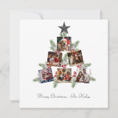 Gepersonaliseerde kerstboomfoto's feestdagenkaart (Voorkant)