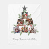 Gepersonaliseerde kerstboomfoto's fleece deken (Voorkant)