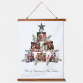 Gepersonaliseerde kerstboomfoto's hangend wandkleed (Voorkant)