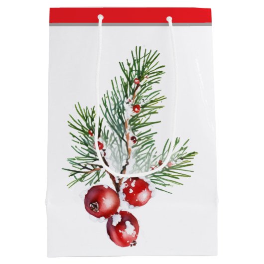 Gepersonaliseerde kerstboomfoto's medium cadeauzakje (Achterkant)