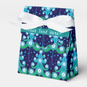 Gepersonaliseerde kerstboompatroonfort bedankdoosjes (Voorkant Zijde)