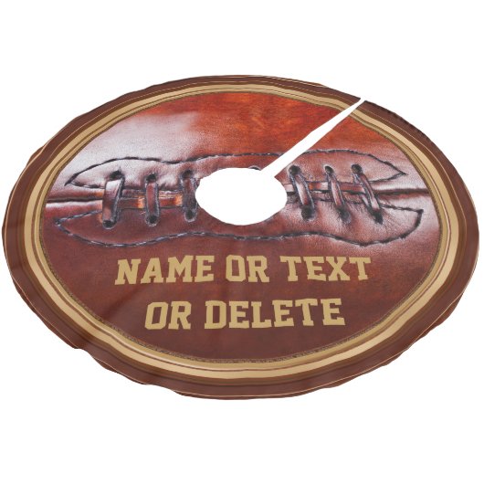 Gepersonaliseerde  kerstboomrok met Football Kerstboom Rok (Gekanteld)