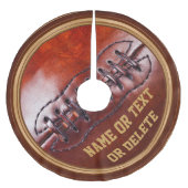 Gepersonaliseerde  kerstboomrok met Football Kerstboom Rok (Voorkant)