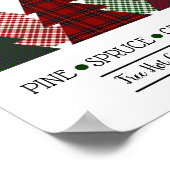 Gepersonaliseerde kerstboomstructuur Boerderij roo Poster (Hoek)