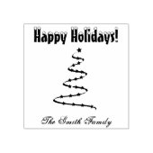 Gepersonaliseerde kerstboomvakantie rubberstempel (Afrduk)