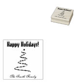 Gepersonaliseerde kerstboomvakantie rubberstempel (Gestempeld)