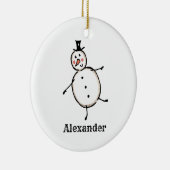 Gepersonaliseerde kerstboomverkleuring keramisch ornament (Rechts)