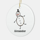 Gepersonaliseerde kerstboomverkleuring keramisch ornament (Links)