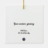 Gepersonaliseerde kerstboomversiering keramisch ornament (Achterkant)