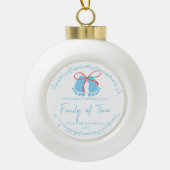 Gepersonaliseerde kerstboomversiering keramische bal ornament (Voorkant)