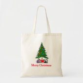 Gepersonaliseerde kerstboomversiering tote bag (Voorkant)