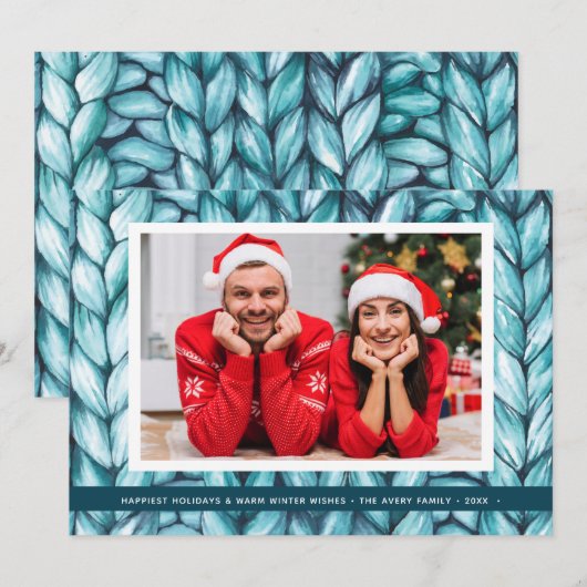 Gepersonaliseerde kerstbrei feestdagenkaart (Voorkant / Achterkant)