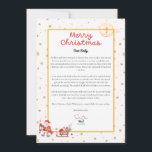 Gepersonaliseerde kerstbrief feestdagenkaart<br><div class="desc">Verras uw kind met een magische gepersonaliseerde kerstkaart. Met een feestelijk ontwerp met oprechte wensen van de Kerstman zelf, vangt deze kaart de vreugde en warmte van het vakantieseizoen. Perfect voor het verspreiden van vrolijkheid en het maken van Kerstmis echt speciaal voor de kleintjes. Bevat betoverende details zoals de handtekening...</div>