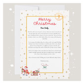 Gepersonaliseerde kerstbrief feestdagenkaart