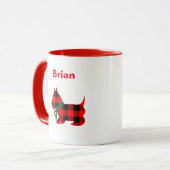 Gepersonaliseerde kerstbuffels met Schotse Mok (Voorkant links)