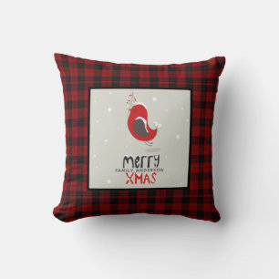 Gepersonaliseerde kerstbuffels met tele ruggengraa kussen