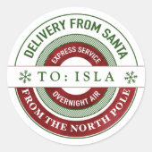 Gepersonaliseerde kerstcadeau Stickers (Voorkant)