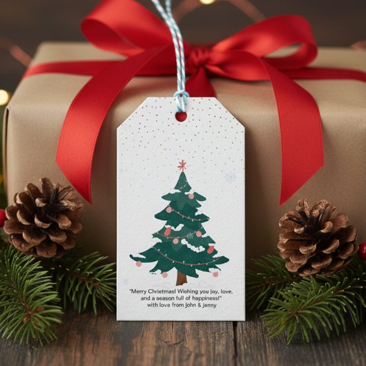 "Gepersonaliseerde Kerstcadeau Tags -  Cadeaulabel