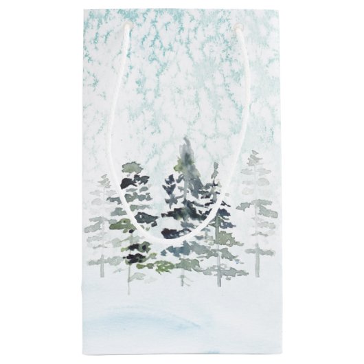 Gepersonaliseerde Kerstcadeau Tassen Bos Klein Cadeauzakje (Achterkant)