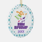 Gepersonaliseerde kerstcadeau voor brein directeur keramisch ornament (Rechts)