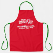 Gepersonaliseerde kerstcadeaus, aangepaste kerst r schort (Voorkant)