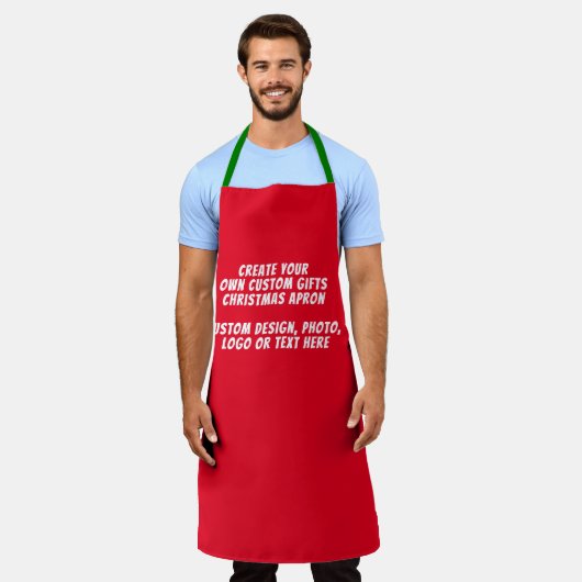 Gepersonaliseerde kerstcadeaus, aangepaste kerst r schort (Gedragen)