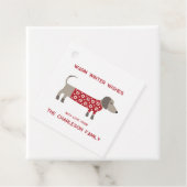 Gepersonaliseerde kerstcadeautags met afbeelding v bedankjes labels (In situ)
