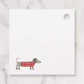 Gepersonaliseerde kerstcadeautags met afbeelding v bedankjes labels (Achterkant)
