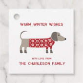 Gepersonaliseerde kerstcadeautags met afbeelding v bedankjes labels (Voorkant)
