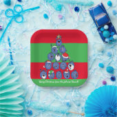 Gepersonaliseerde kerstcadeautjes "Berry Kerstmis" Papieren Bordje (Feest)