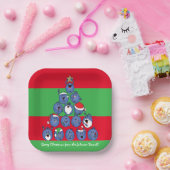 Gepersonaliseerde kerstcadeautjes "Berry Kerstmis" Papieren Bordje (Feest)