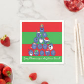 Gepersonaliseerde kerstcadeautjes "Berry Kerstmis" Servet (Insitu)