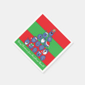 Gepersonaliseerde kerstcadeautjes "Berry Kerstmis" Servet (Hoek)