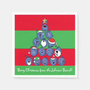 Gepersonaliseerde kerstcadeautjes "Berry Kerstmis" Servet