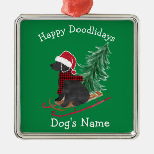 Gepersonaliseerde kerstcadeautjes op Labradoedle Metalen Ornament