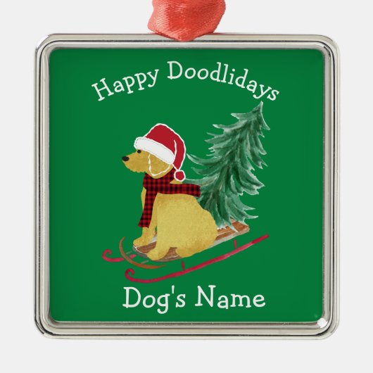 Gepersonaliseerde kerstcadeautjes voor Goldenedule Metalen Ornament (Voorkant)