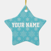 Gepersonaliseerde kerstcadeautjes voor muziek keramisch ornament (Achterkant)