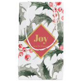 Gepersonaliseerde kerstcadeauzakken Botanische Hol Klein Cadeauzakje (Voorkant)