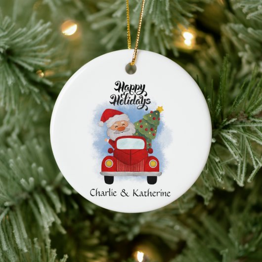 Gepersonaliseerde kerstclausule kerstversiering cu keramisch ornament (Boom)