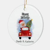 Gepersonaliseerde kerstclausule kerstversiering cu keramisch ornament (Links)
