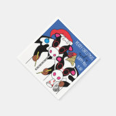 Gepersonaliseerde kerstcocktail Napkins "Koeien" Servet (Hoek)