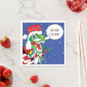 Gepersonaliseerde kerstcocktail Napkins TySANTAsau Servet (Insitu)