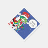 Gepersonaliseerde kerstcocktail Napkins TySANTAsau Servet (Hoek)